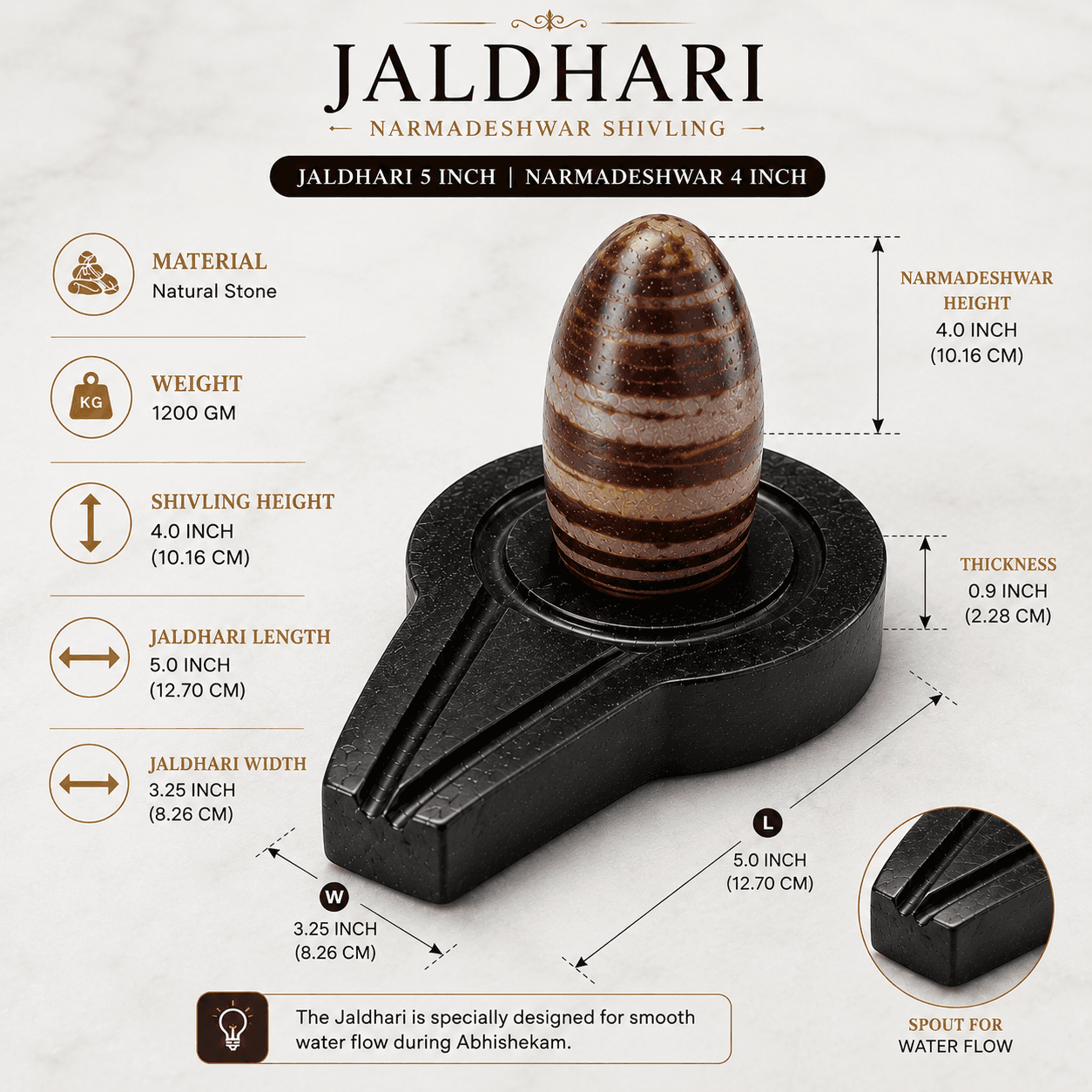 Jaldhari 5 Inch with Narmadeshwar 4 Inch - Image 1