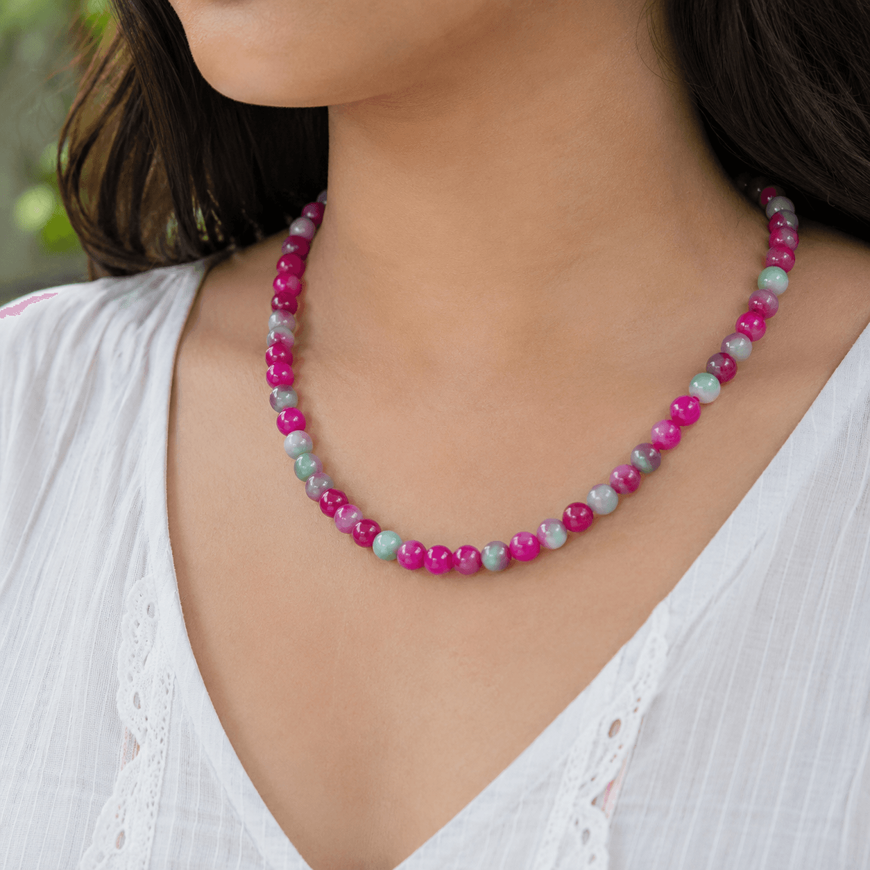 Purple & Green Hakik Mala thumbnail 3