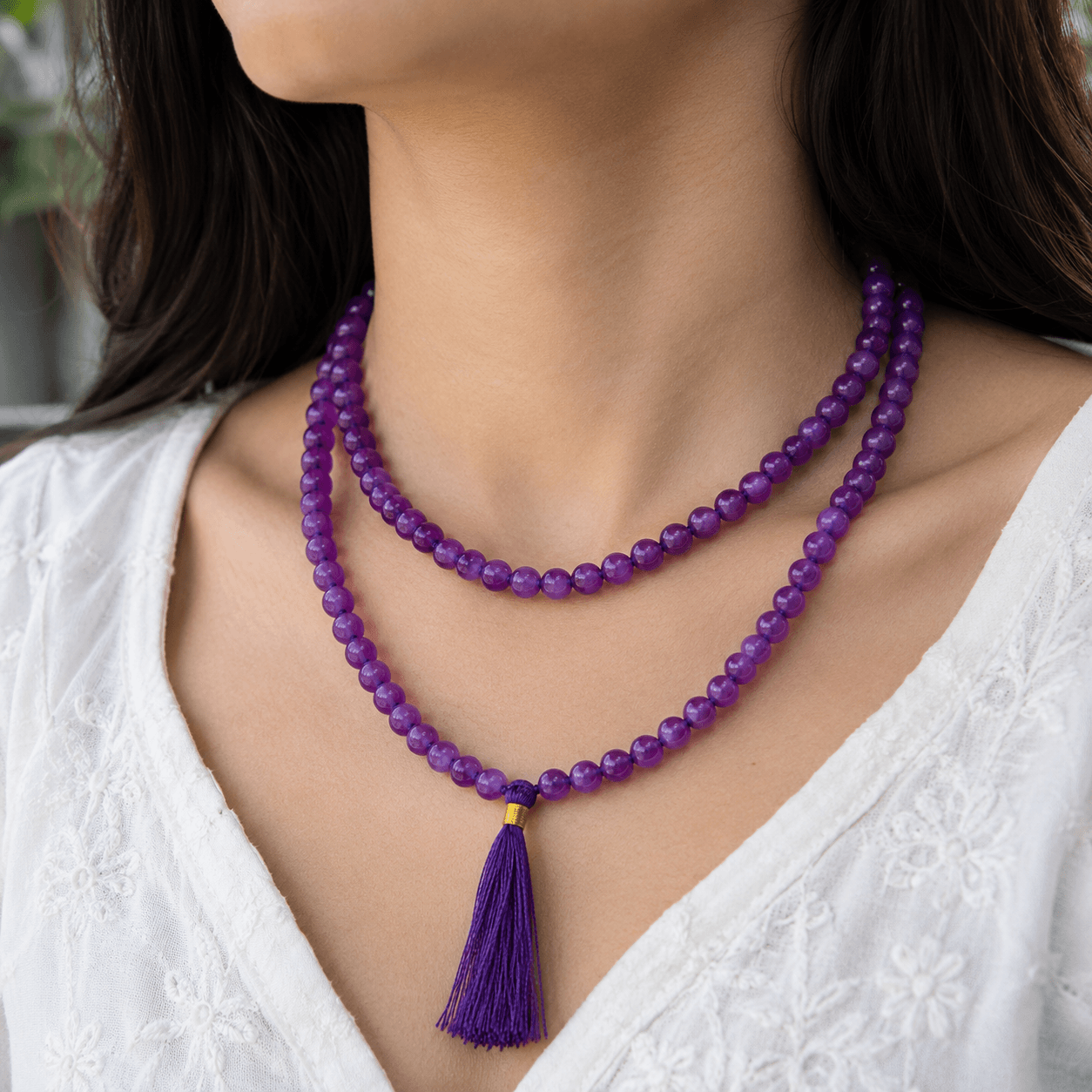 Violet Hakik (Agate) Mala thumbnail 2