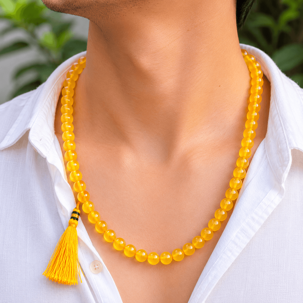 Yellow Hakik (Agate) Mala thumbnail 2