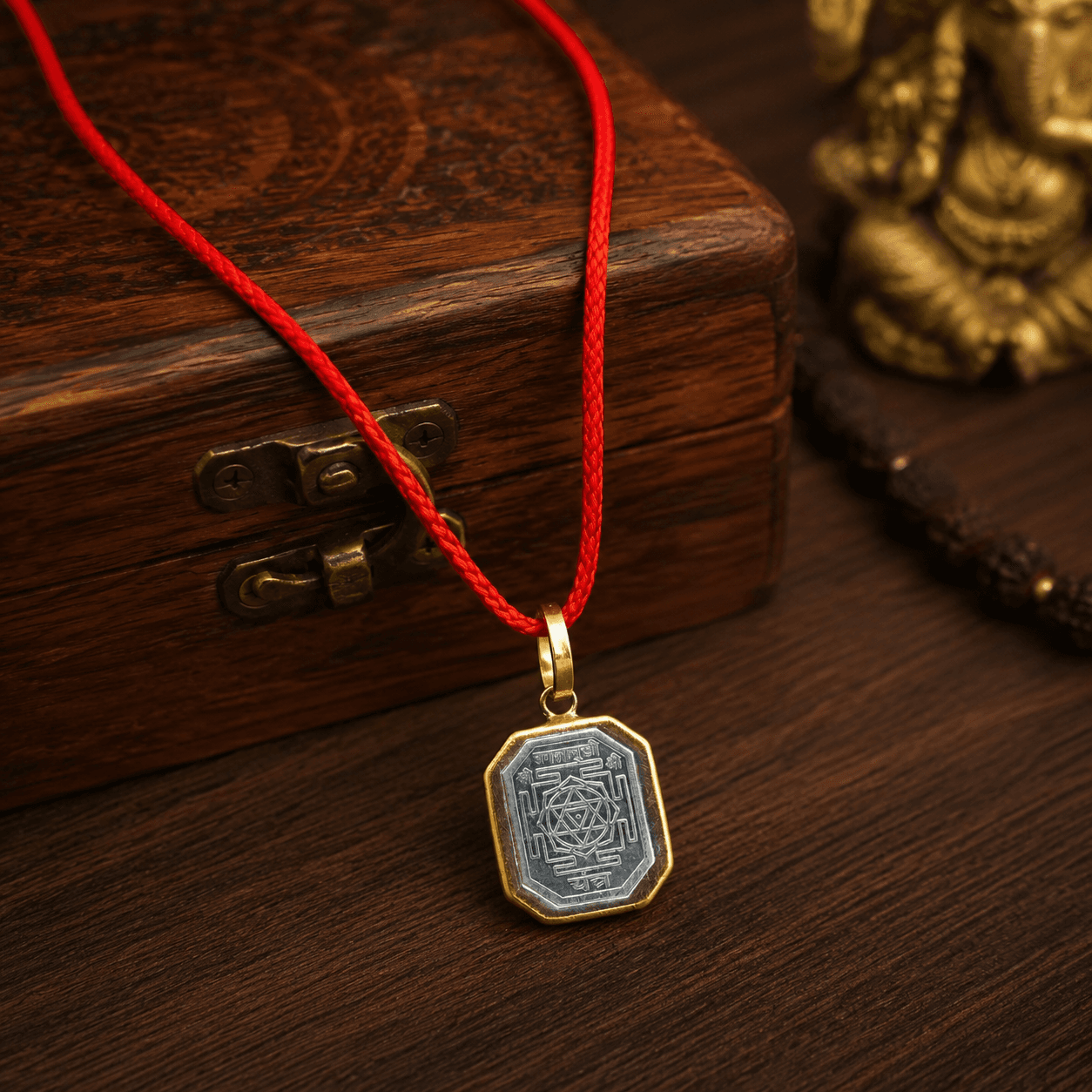 Bagalamukhi Dibbi (Box) Yantra Pendant thumbnail 2