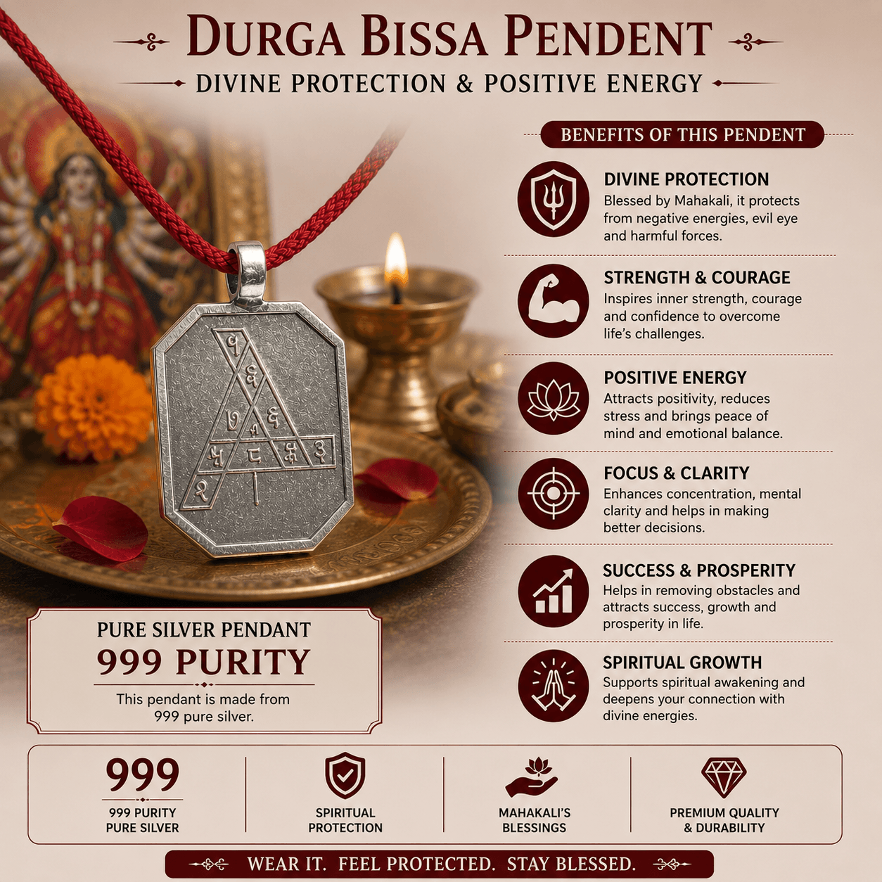 Durga Bissa Yantra Pendant thumbnail 4