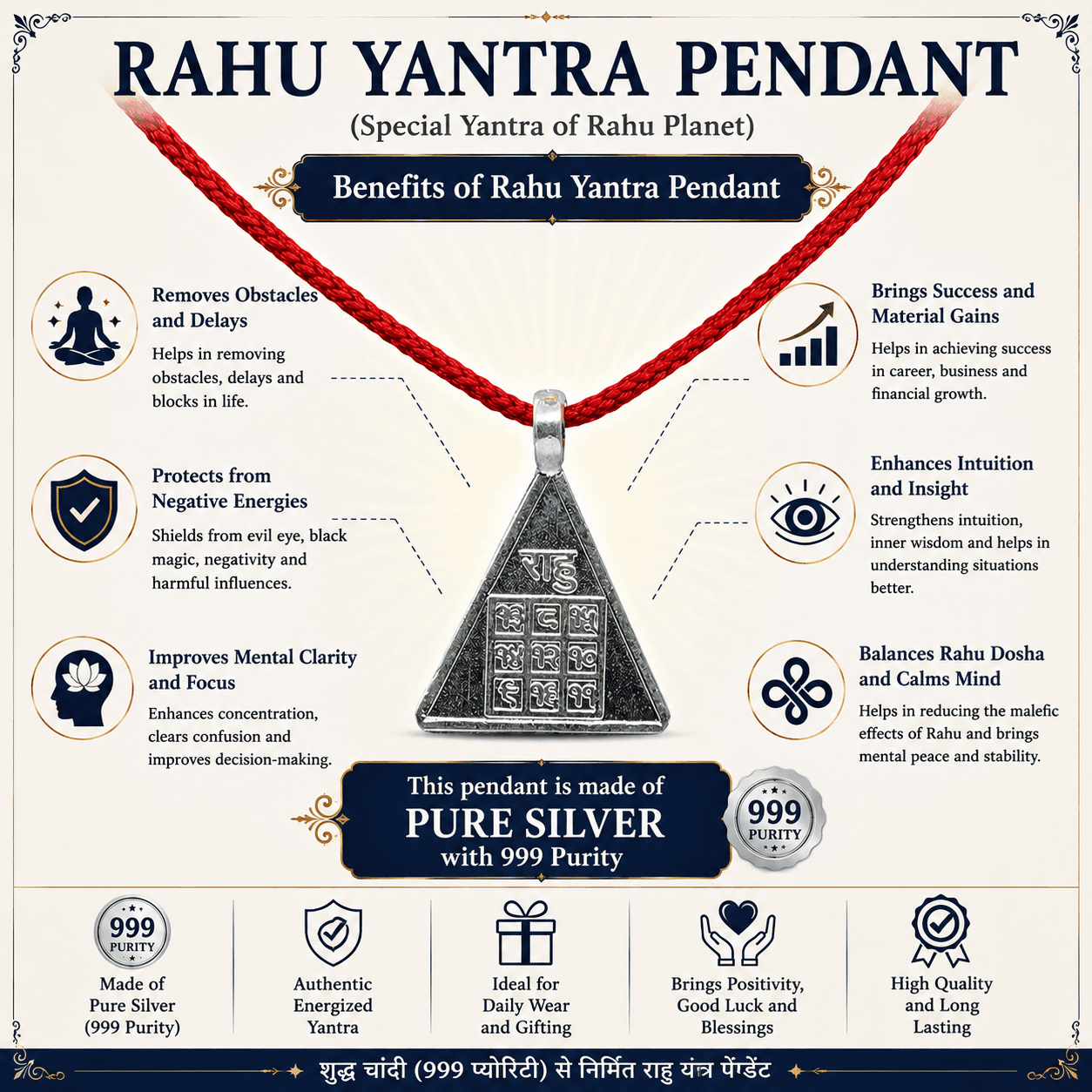 Rahu Yantra Pendant thumbnail 4