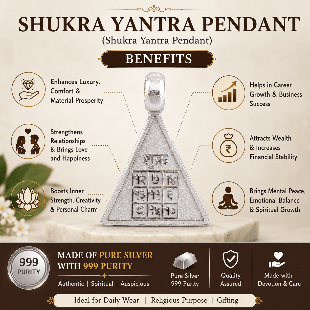 Shukra Yantra Pendant thumbnail 4