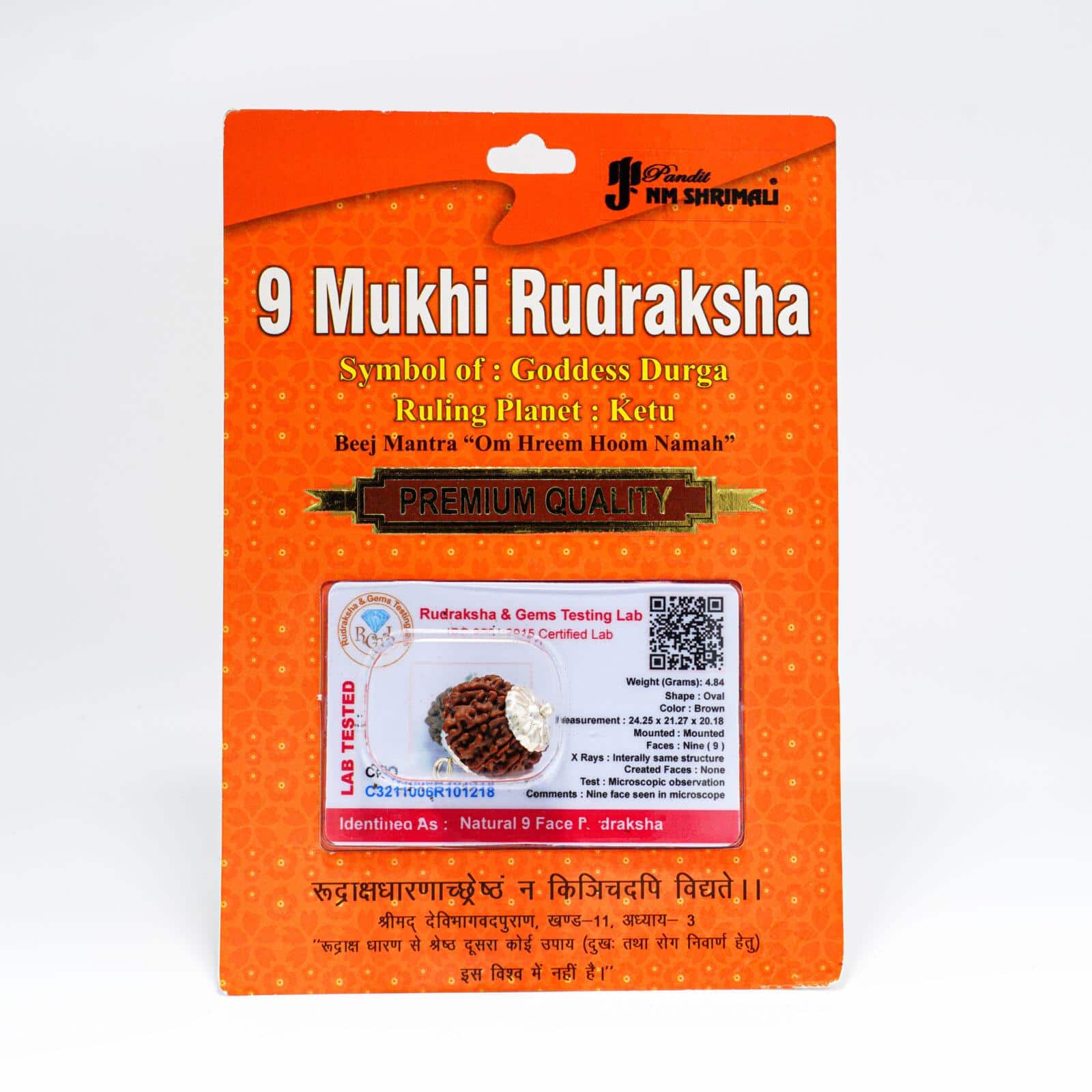 9 Mukhi Rudraksha 100% Certified