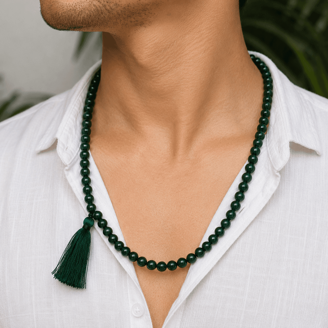 Green Hakik (Agate) Mala - Image 1