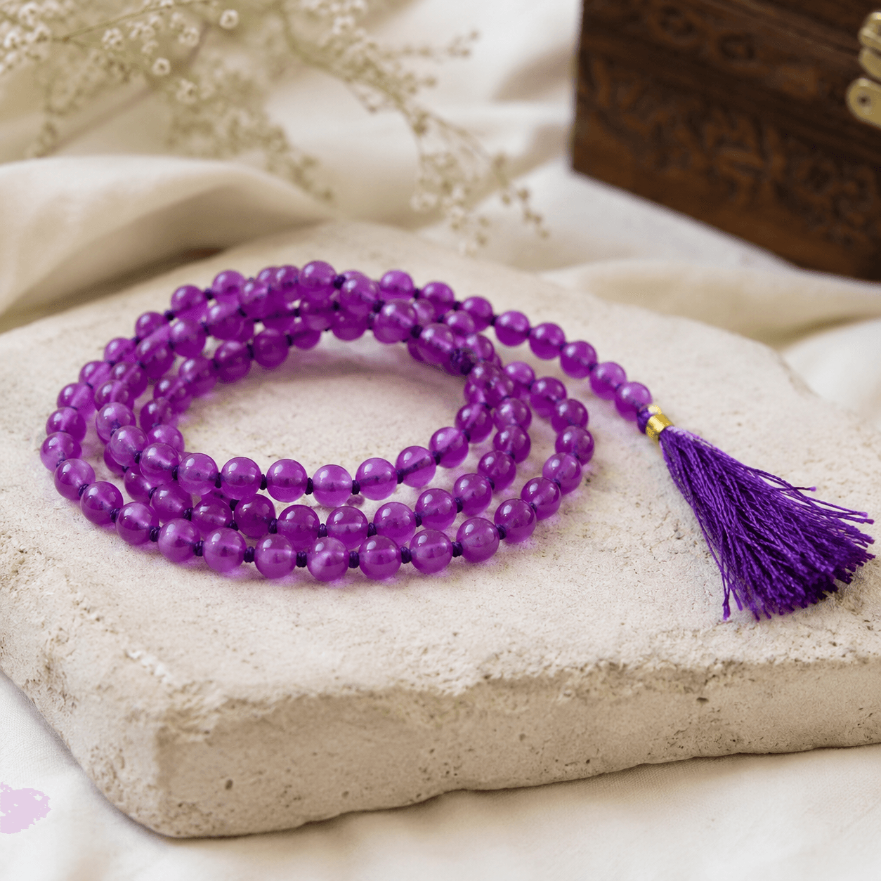 Violet Hakik (Agate) Mala - Image 1