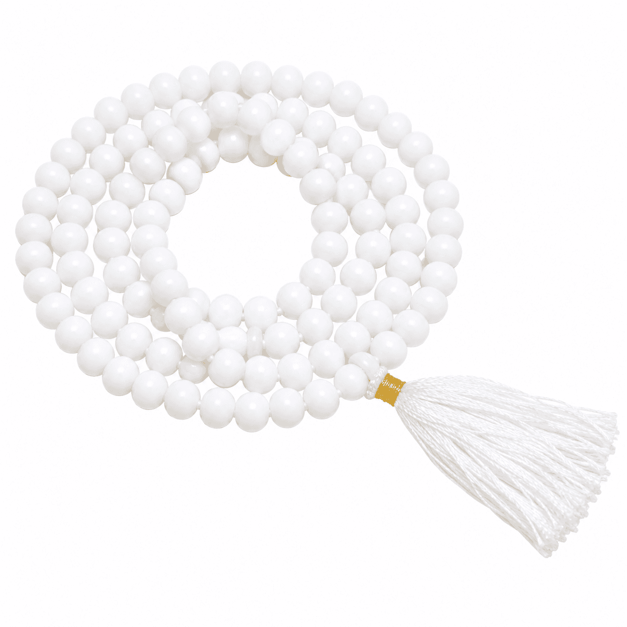 White Hakik (Agate) Mala - Image 1