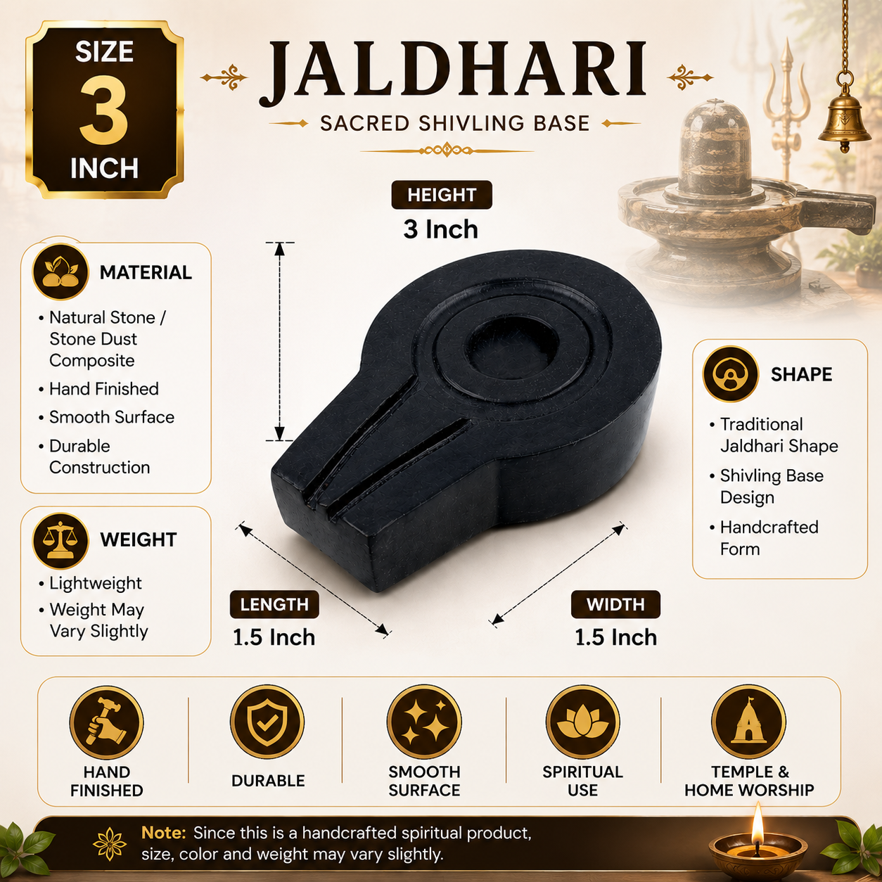 Jaldhari + Narmadeshwar Mixed Combo (3" Jaldhari + 1" Narmadeshwar) thumbnail 3