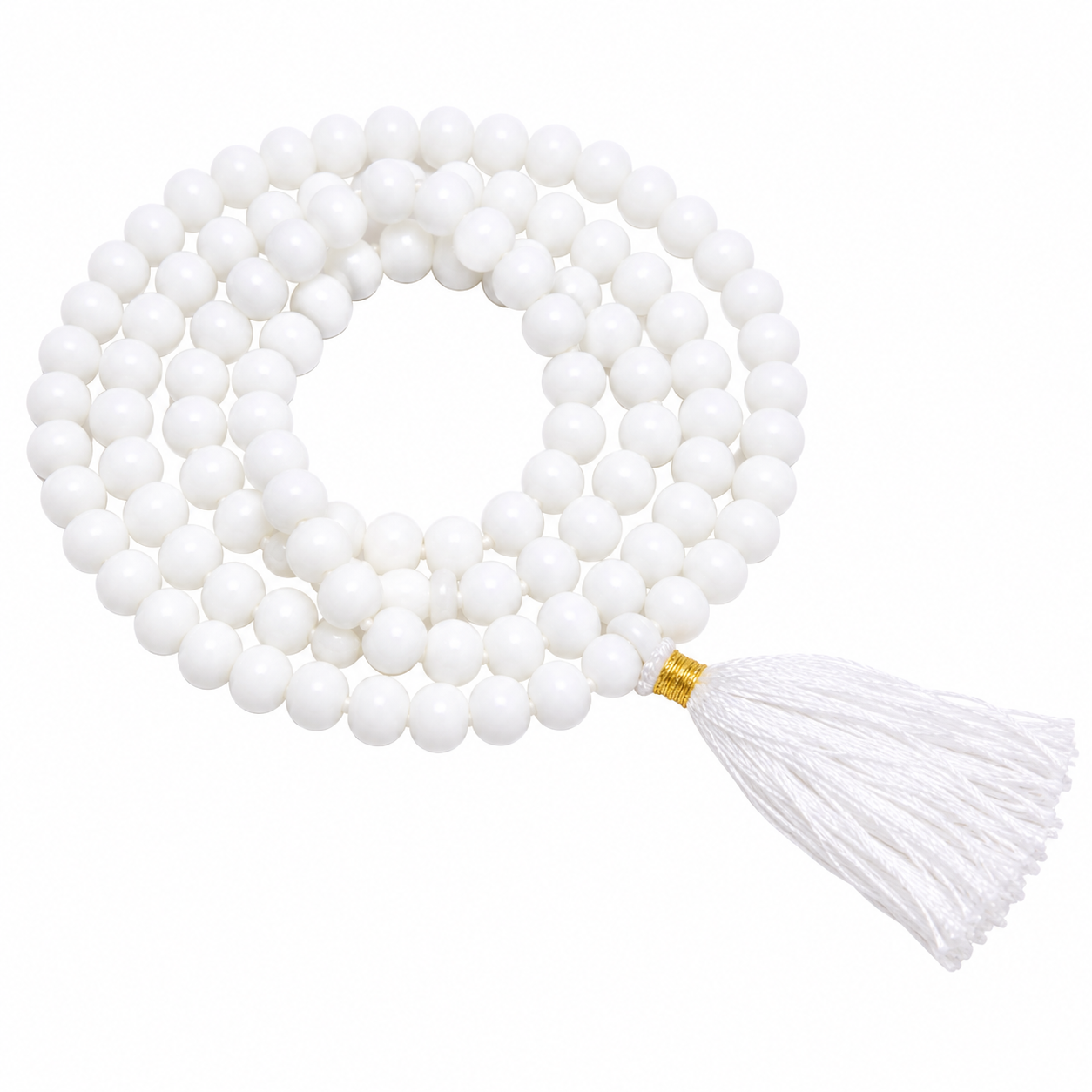 White Hakik (Agate) Mala
