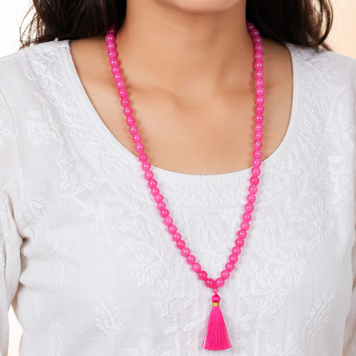 Pink Hakik (Agate) Mala thumbnail 2