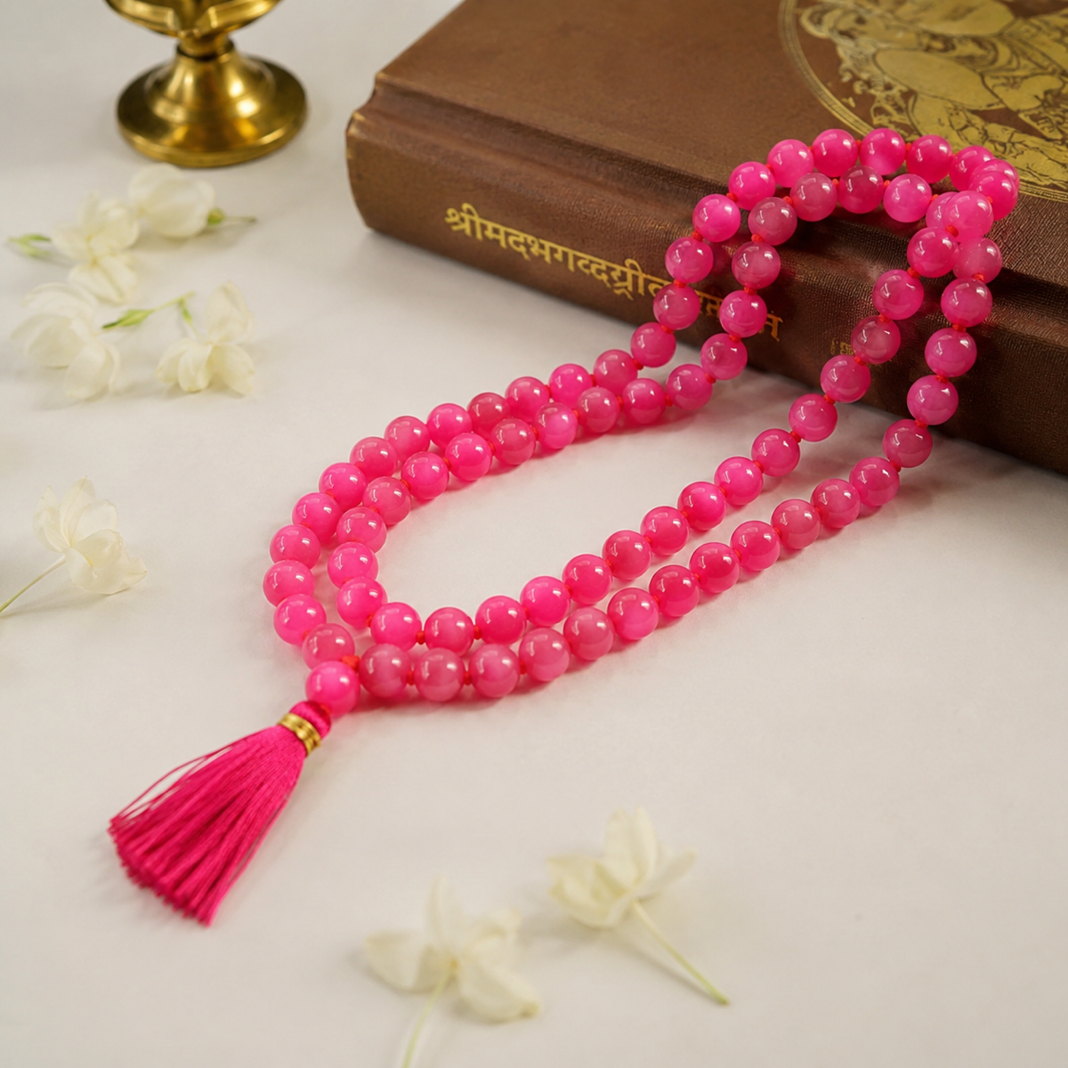 Pink Hakik (Agate) Mala thumbnail 3
