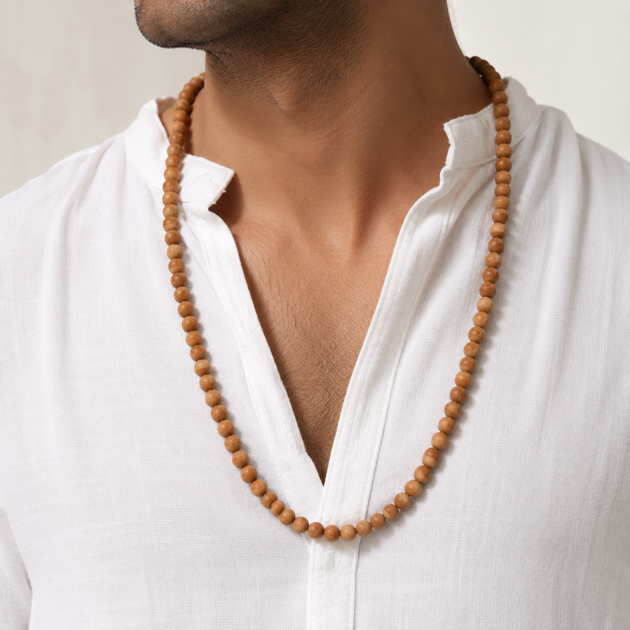 White Sandalwood Mala thumbnail 2