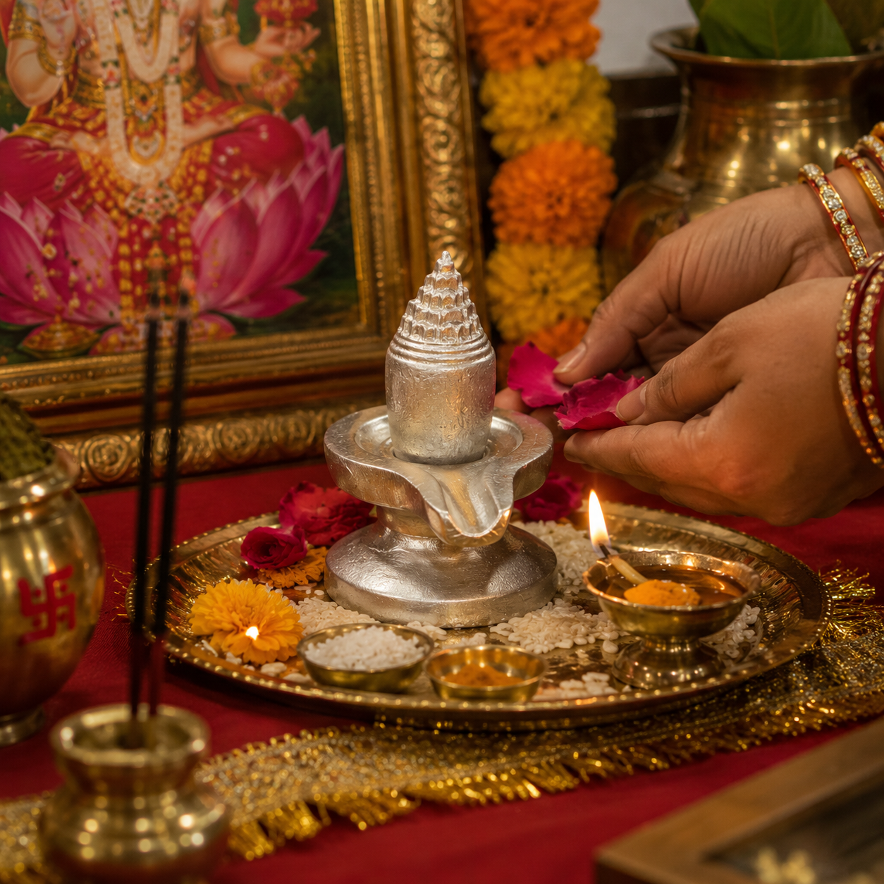 Parad Shri Yantra Shivlingam Combo thumbnail 6
