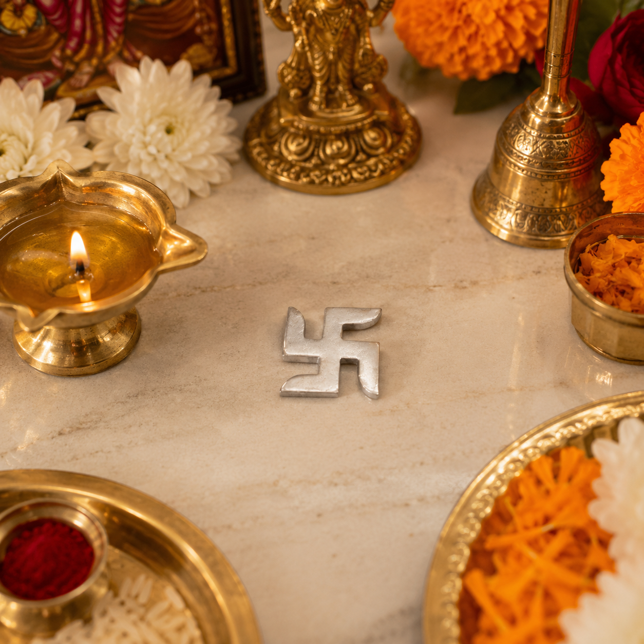 Parad Swastik with Pyramid