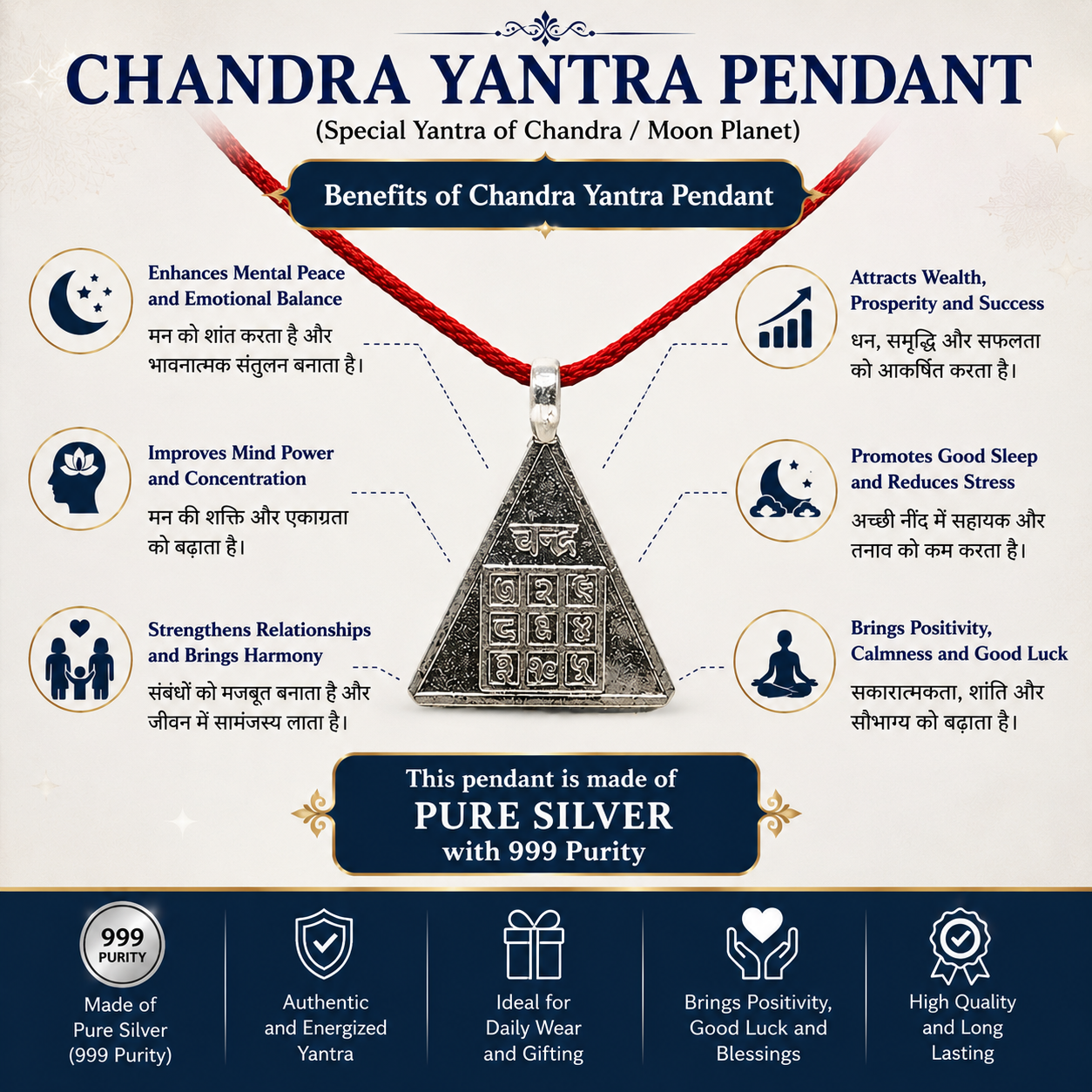 Chandra Rahu Grahan Dosh Nivaran Pendant thumbnail 4