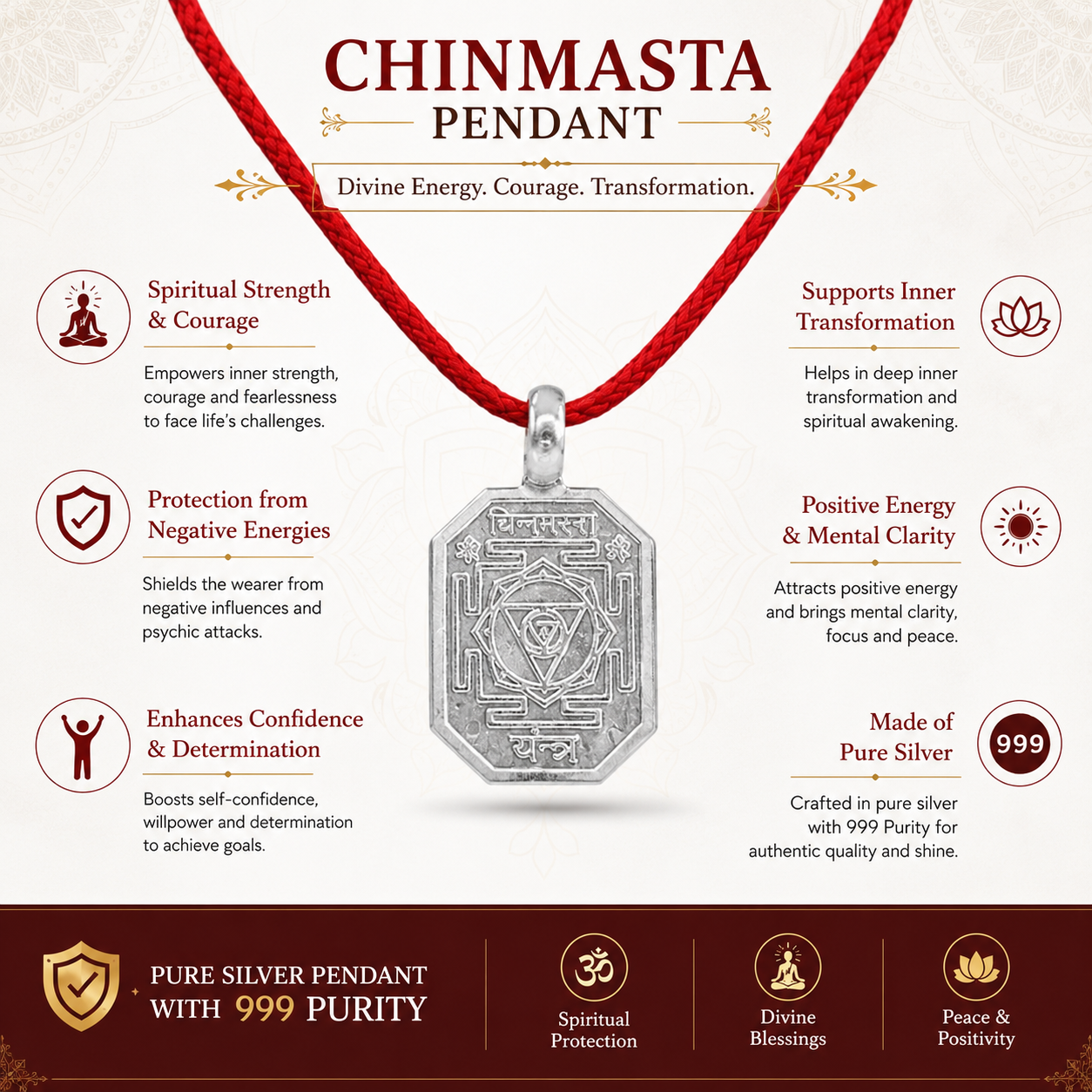 Chinmasta Yantra Pendant thumbnail 4