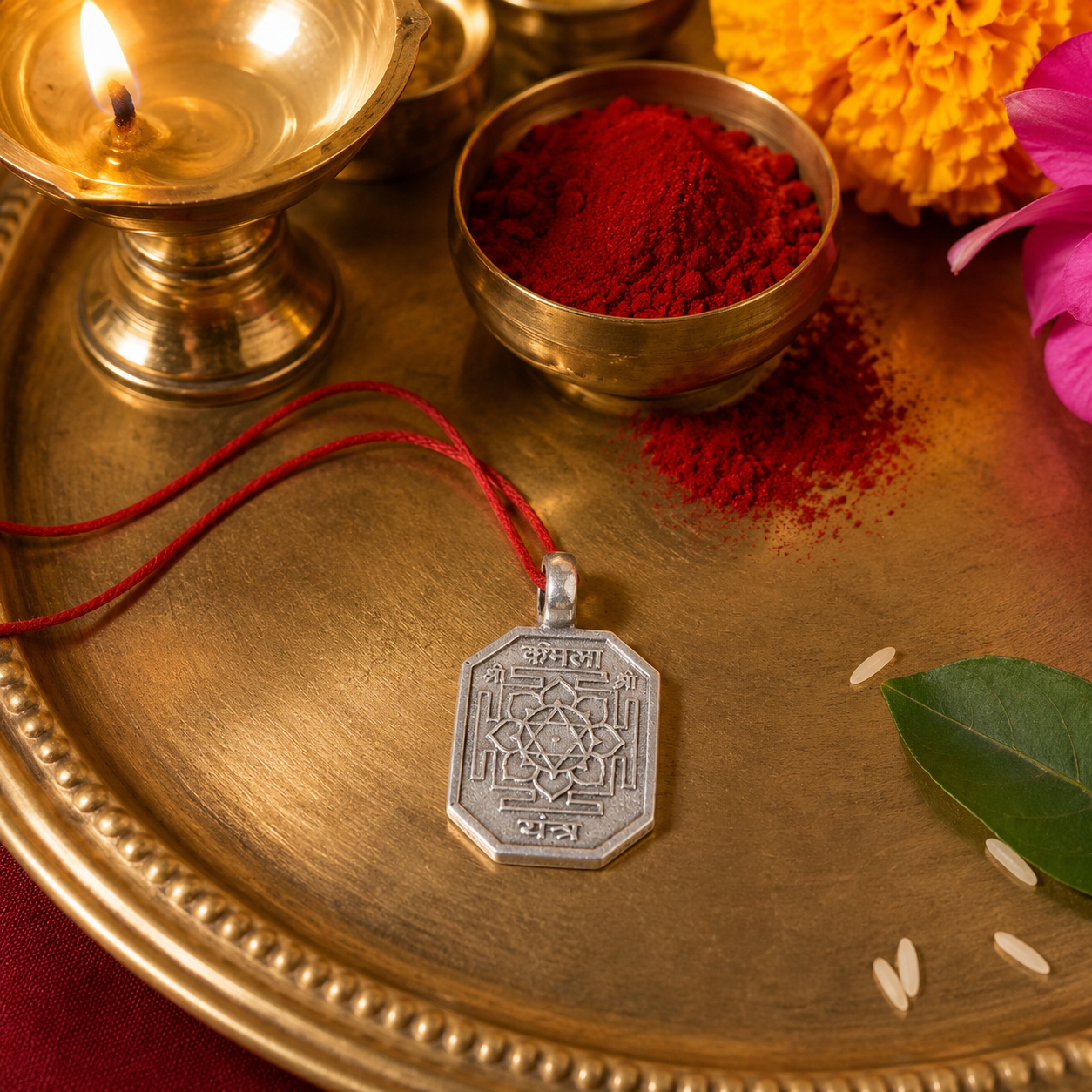 Kamala (Lotus) Yantra Pendant thumbnail 2