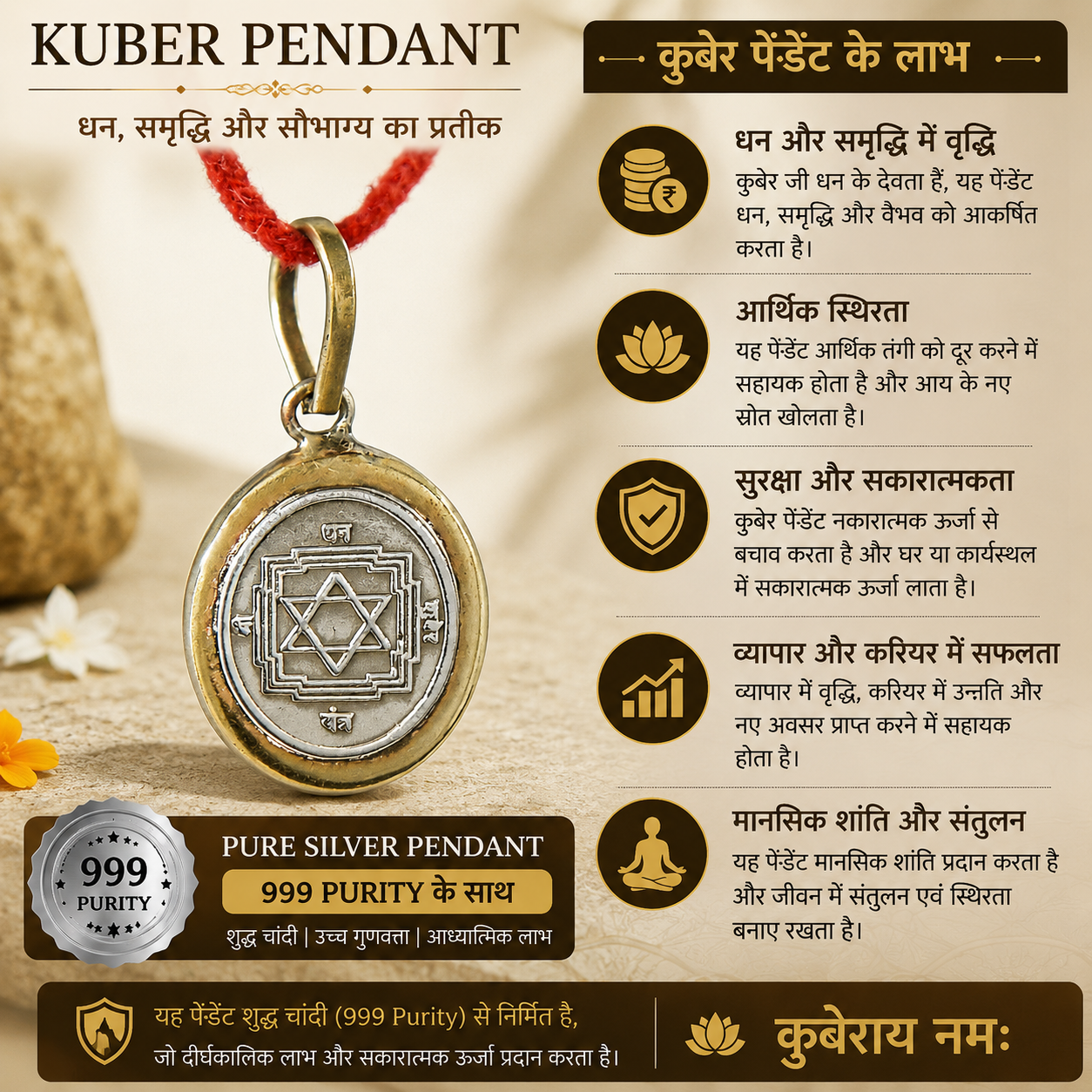 Kuber Yantra Pendant thumbnail 4