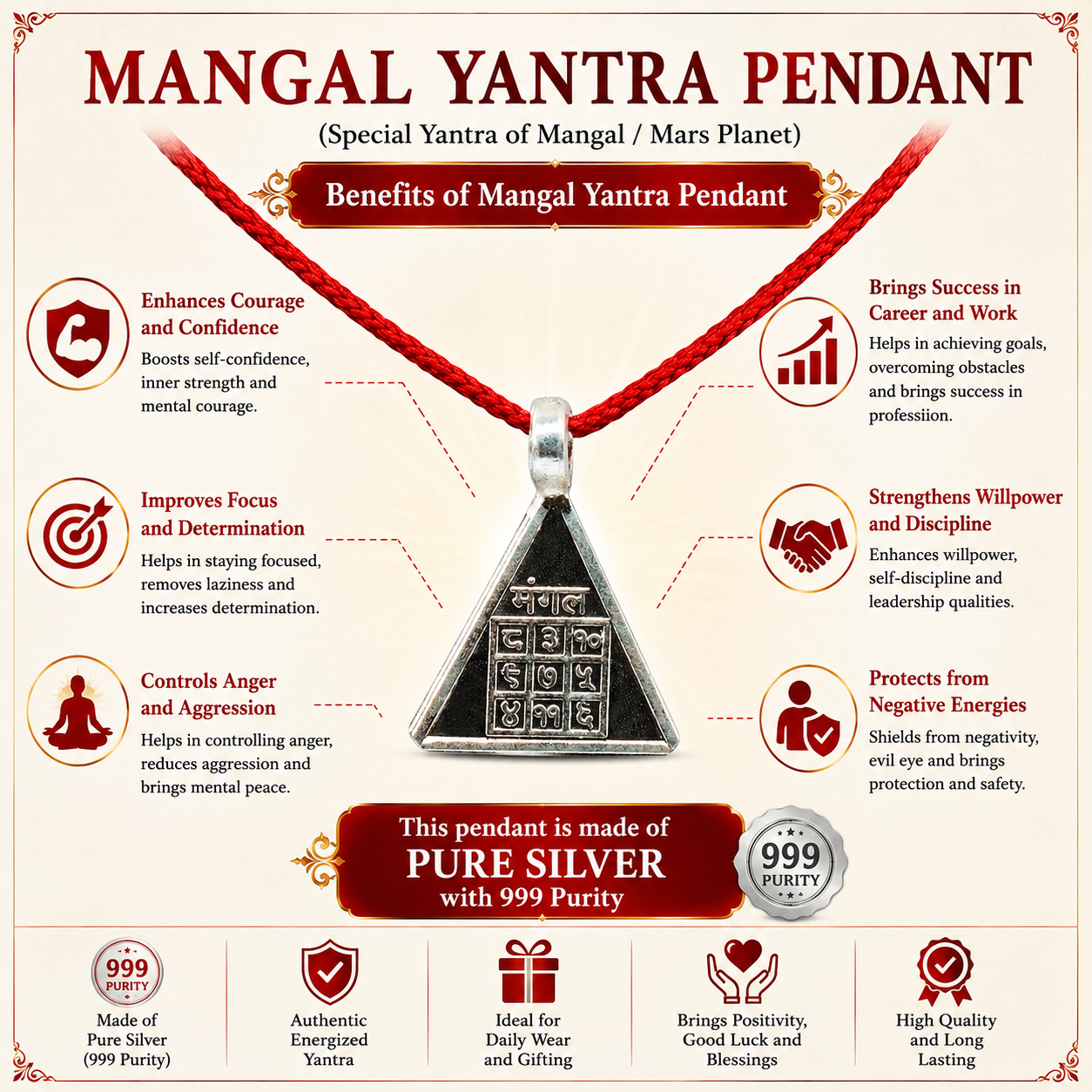 Mangal Yantra Pendant thumbnail 3