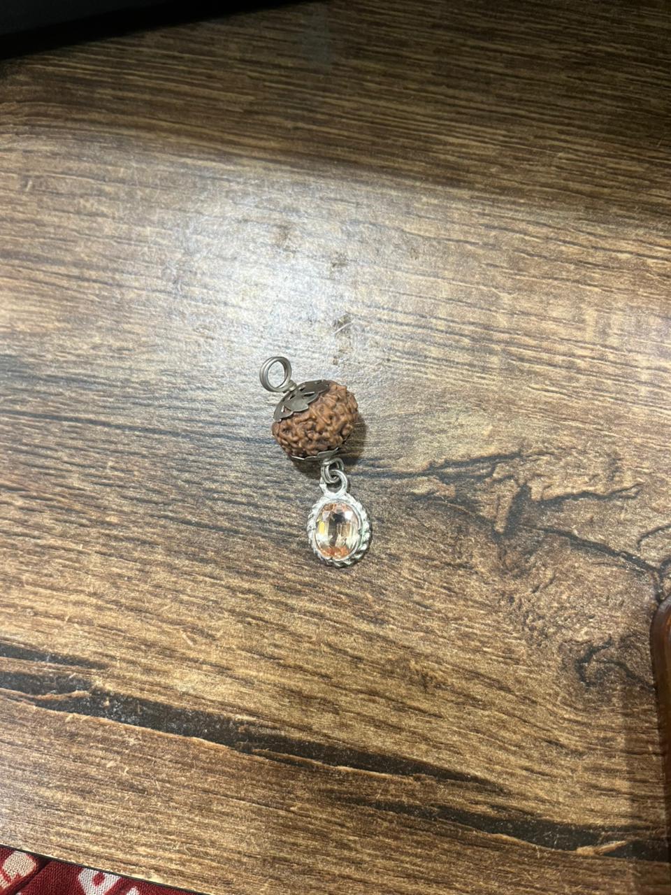 Meen Rashi Rudraksha + Stone Pendant