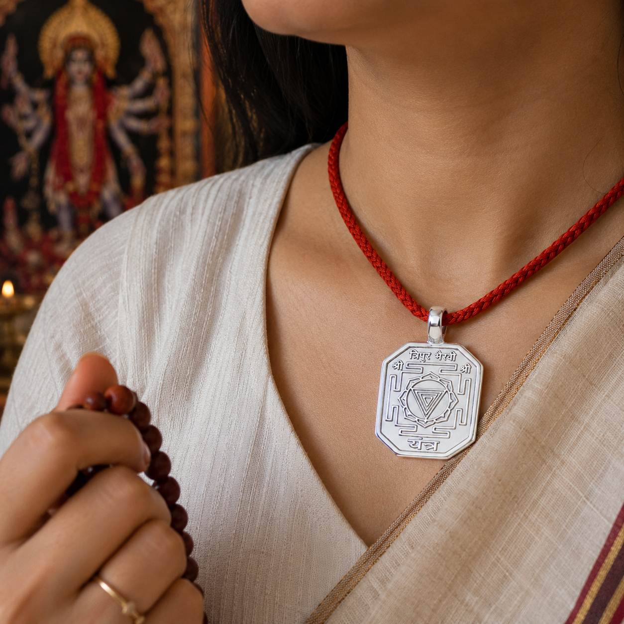 Tripur Bhairavi Yantra Pendant thumbnail 3