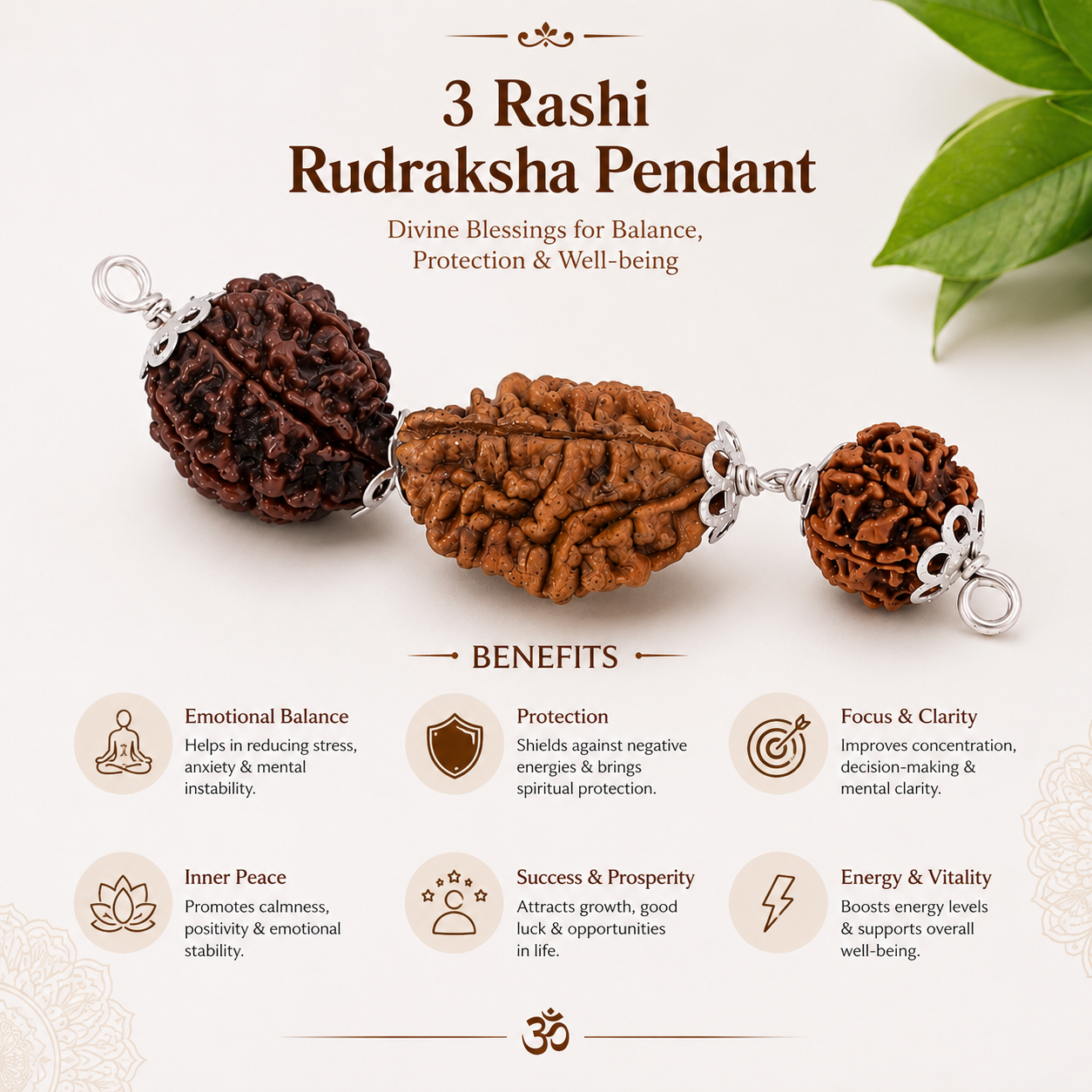 Kark Rashi Rudraksha 4+5+2 Mukhi thumbnail 3