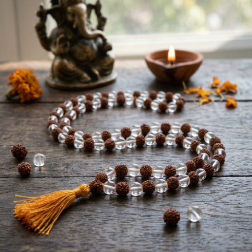 Rudraksha Sphatik Mala thumbnail 2