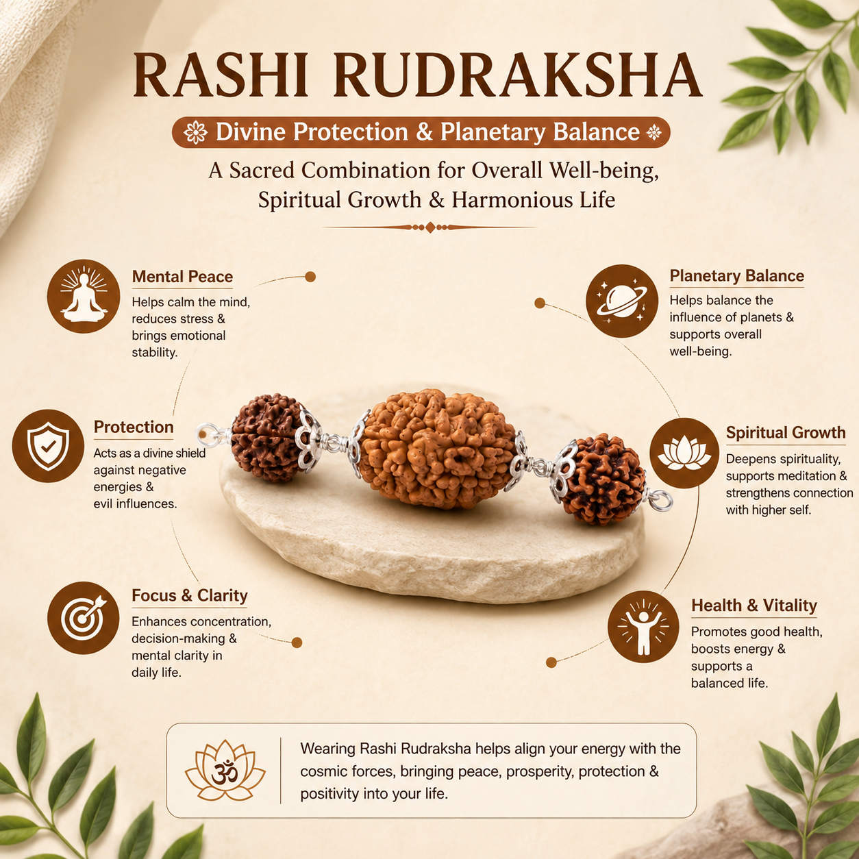 Vrishabh Rashi Rudraksha 2+3+6 Mukhi thumbnail 3