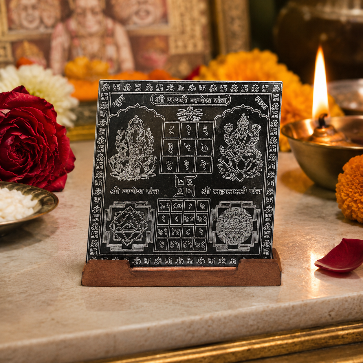 Silver Laxmi Ganesh Yantra thumbnail 2