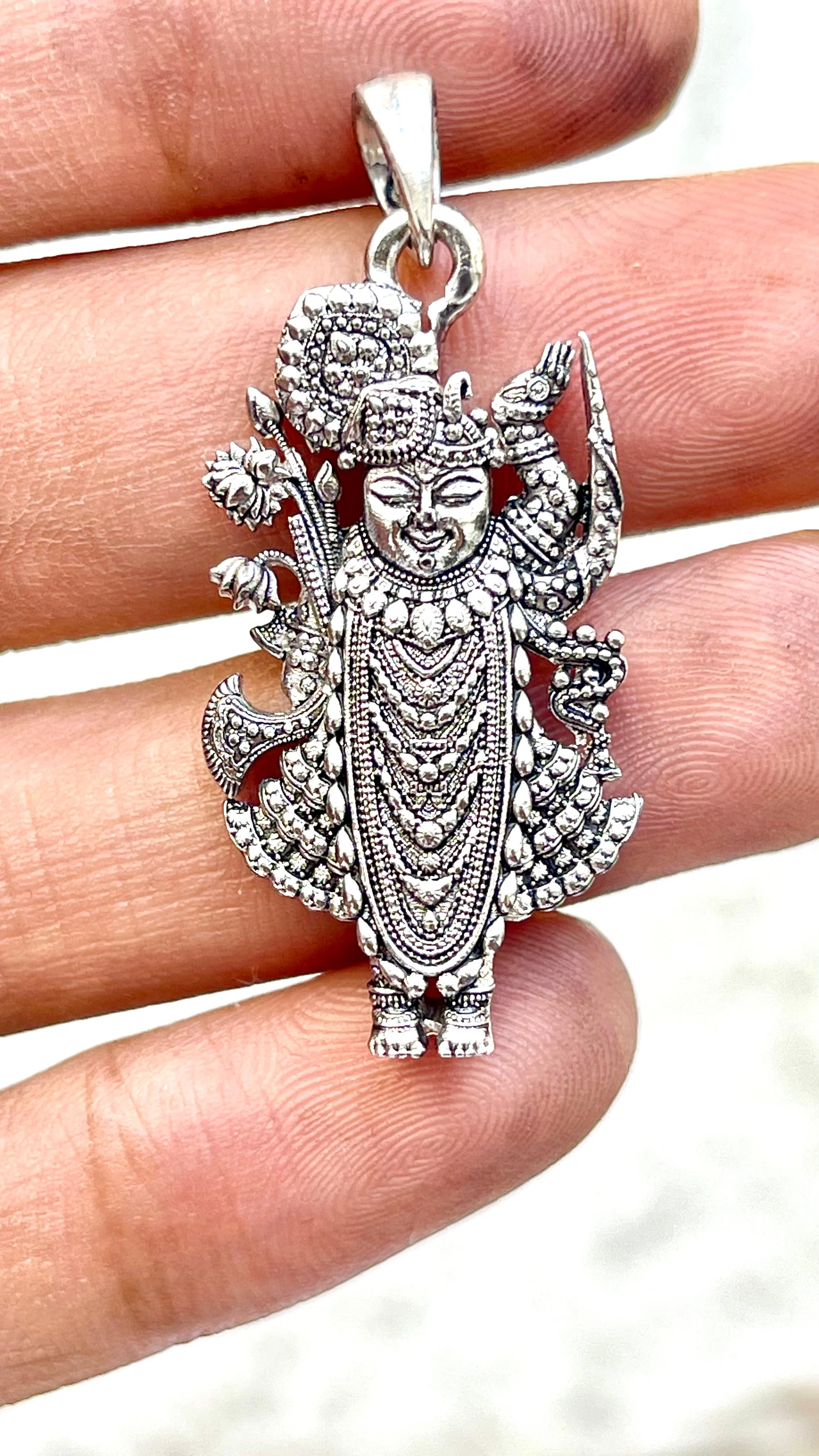 Silver Shree Nath Ji Pendant