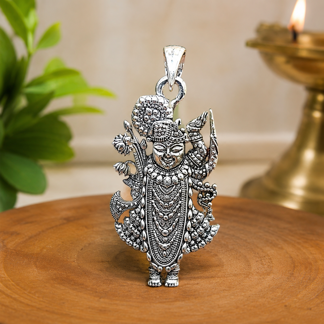 Silver Shree Nath Ji Pendant thumbnail 2