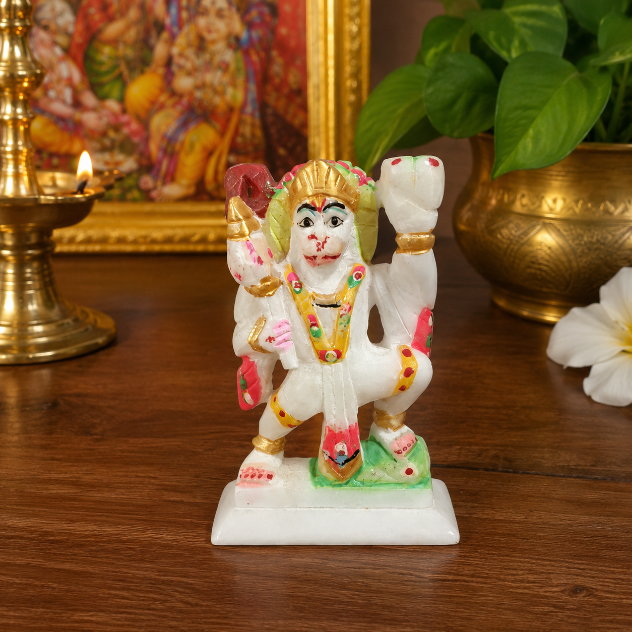 Marble Hanuman Idol (Pawan Putra) thumbnail 2