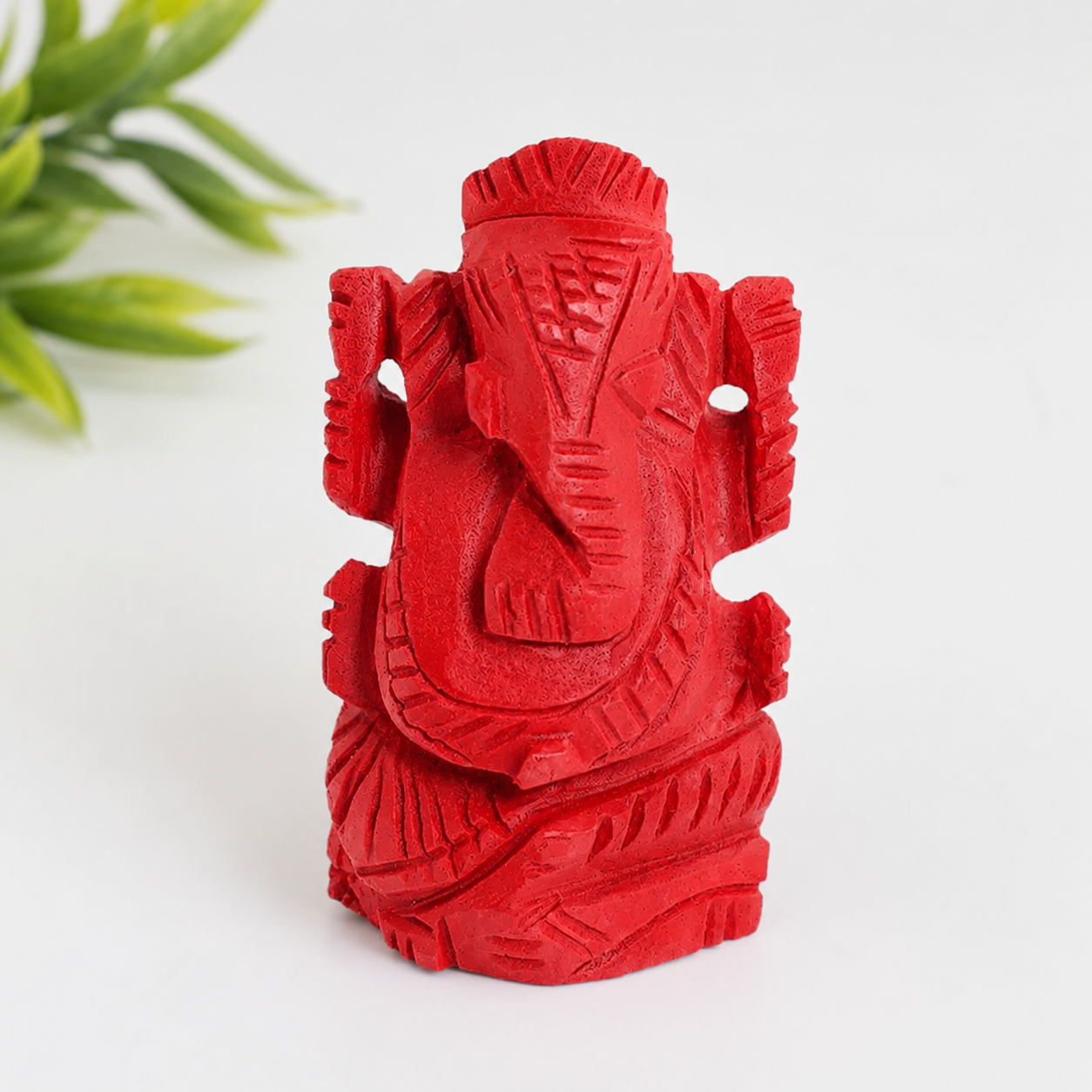 Moonga Ganesh (Coral Ganesh) - Image 1