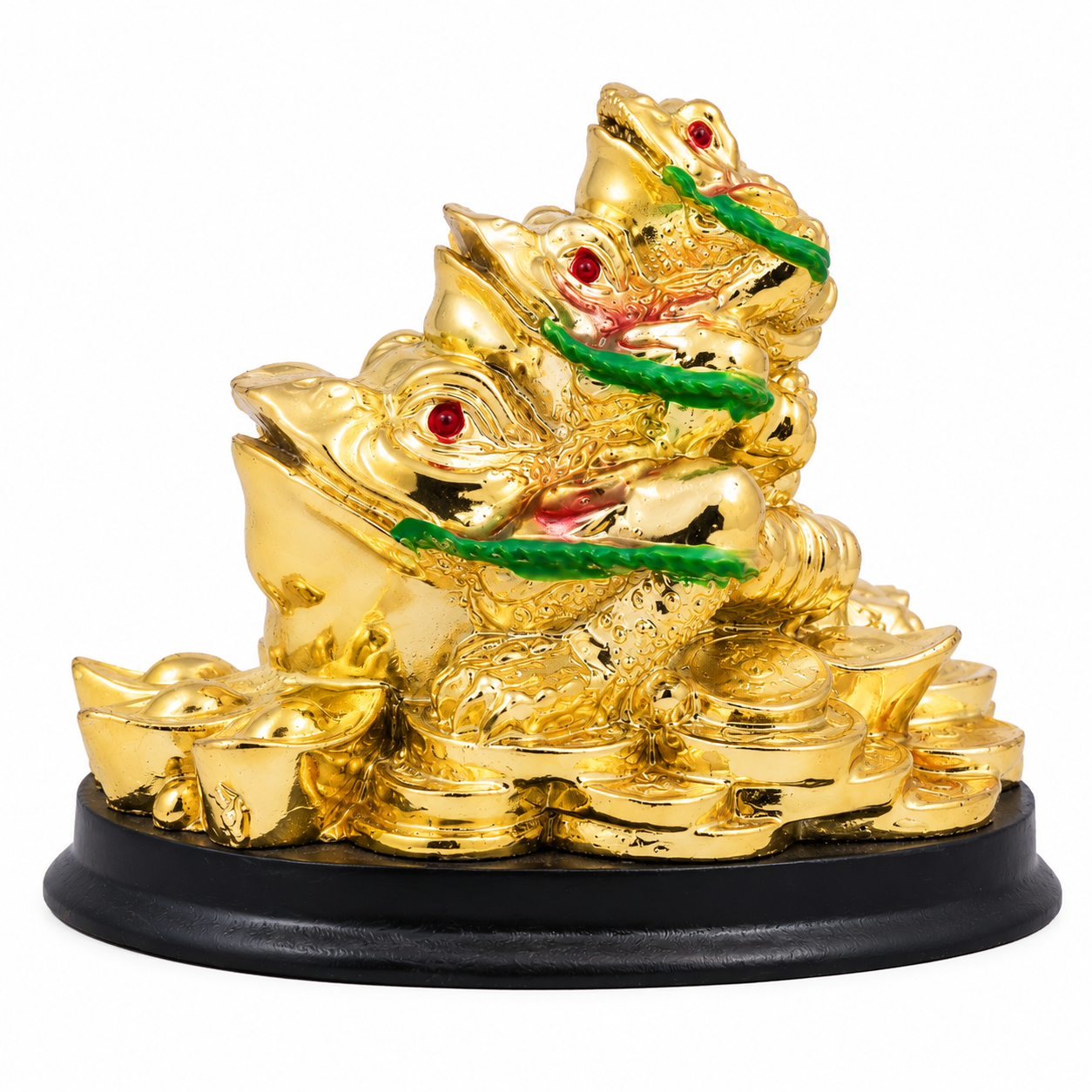 Feng Shui Triple Frog Family - Image 1