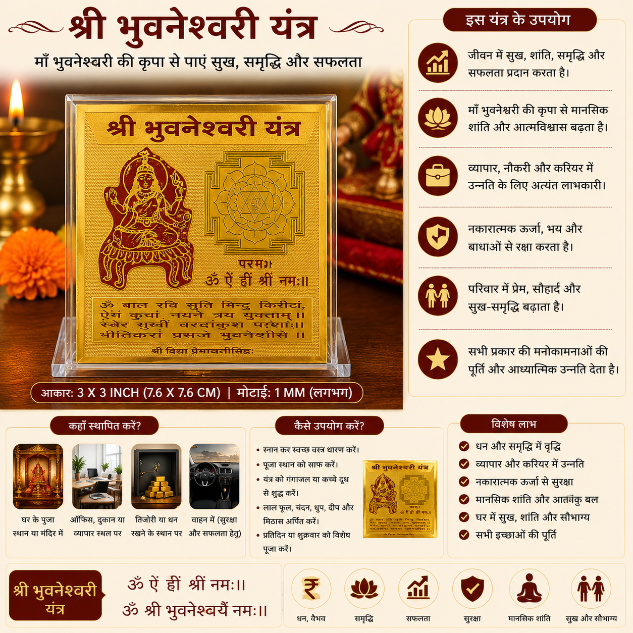 Bhuvaneshwari 3x3 Yantra thumbnail 3