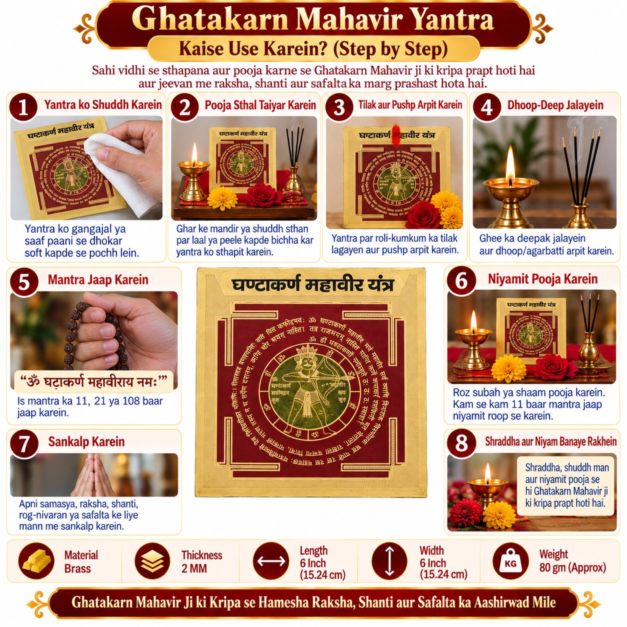 Ghantakarna Mahavir 6x6 Yantra thumbnail 5