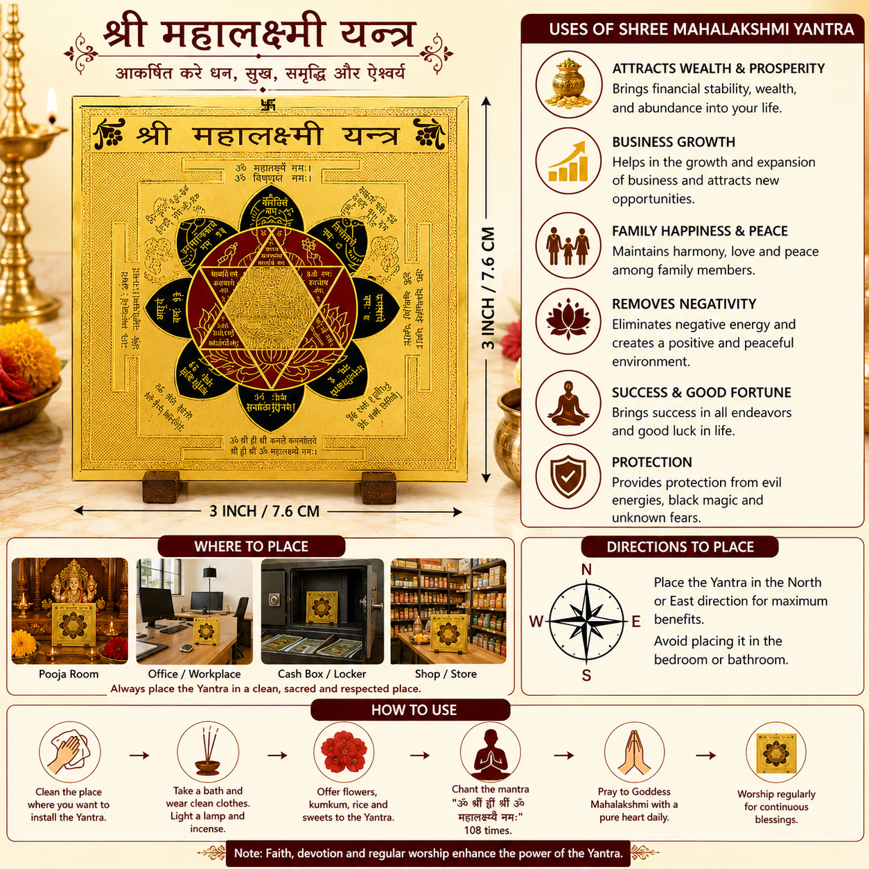 Mahalaxmi 3x3 Yantra thumbnail 3