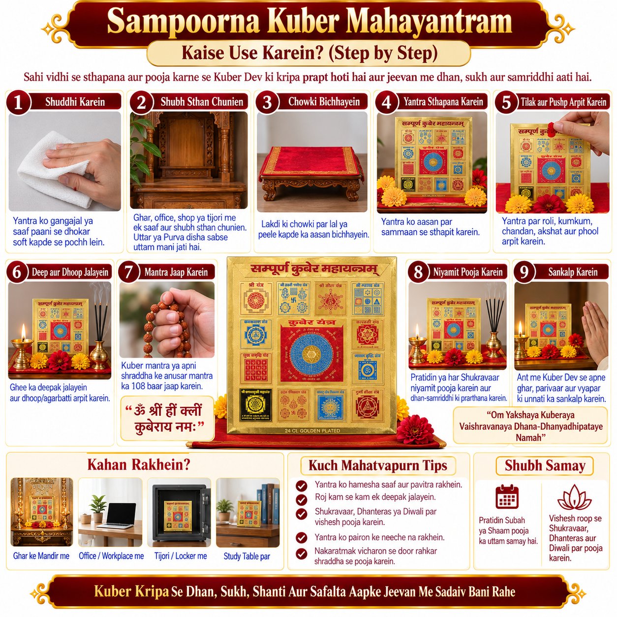 Sampoorna Kuber Maha 6x6 Yantra thumbnail 5