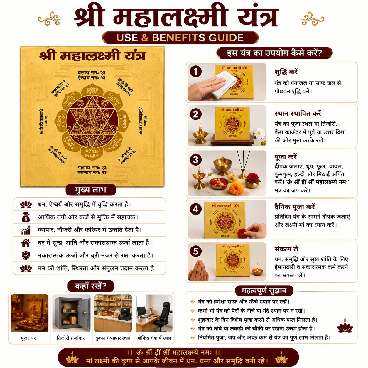 Shri Mahalaxmi 6x6 Yantra thumbnail 5