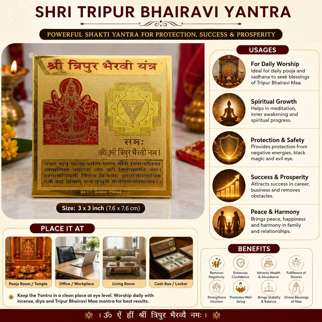 Tripur Bhairavi 3x3 Yantra thumbnail 3