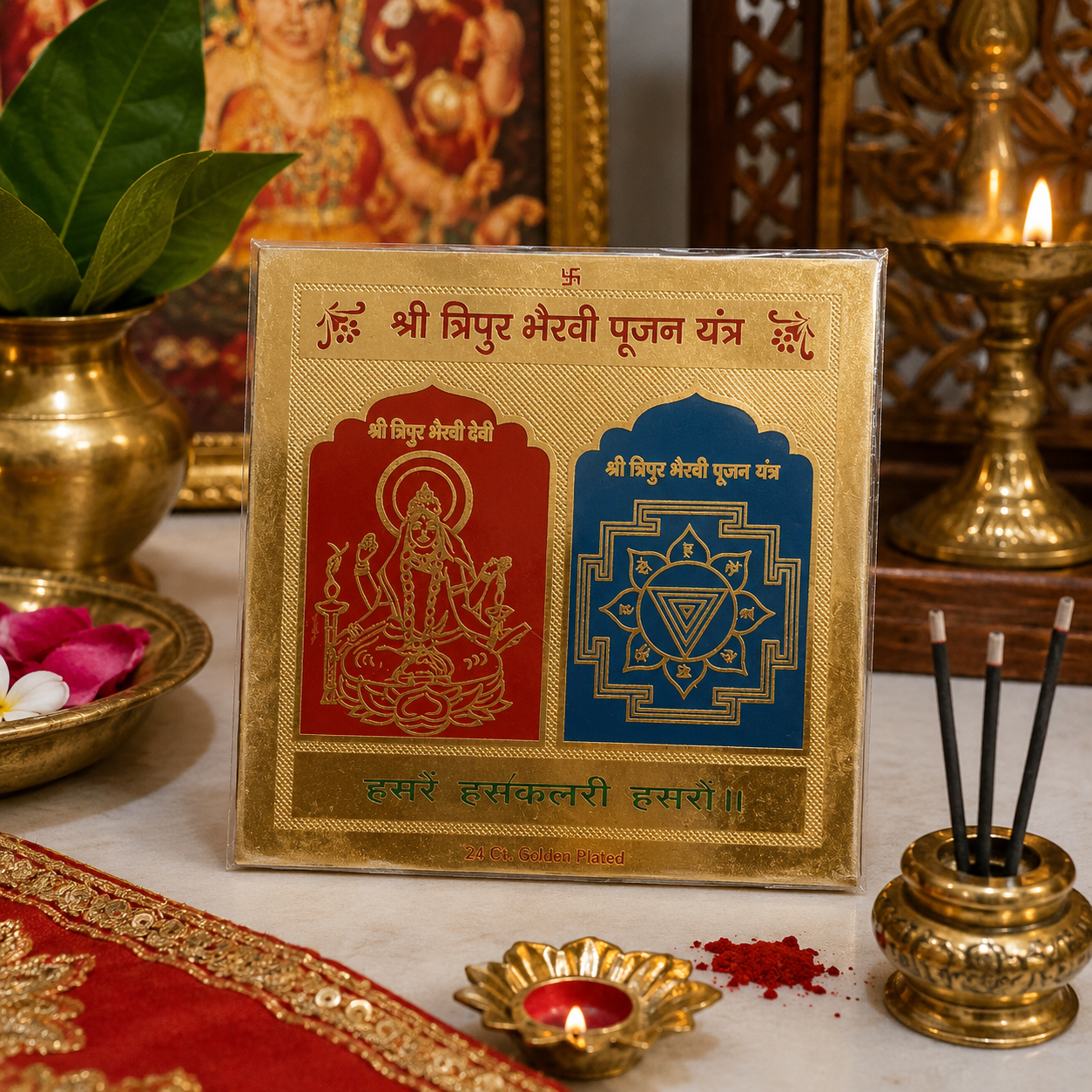 Tripur Bhairavi Pujan 3x3 Yantra - Image 1
